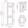 vidaXL 8 r&eacute;szes konyhai szekr&eacute;ny szett Porto f&eacute;nyes feh&eacute;r műfa
