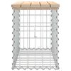 vidaXL tömör fenyőfa gabion kerti pad 63x31,5x42 cm