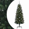 vidaXL Műfenyő g&ouml;mb&ouml;kkel 120 cm 150 LED Meleg feh&eacute;r PE &eacute;s PVC Green