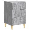 vidaXL &Eacute;jjeli asztal Sz&uuml;rke Sonoma 43 x 39,5 x 66,5 cm Szerelt Fa