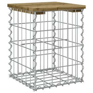 vidaXL impregn&aacute;lt fenyőfa gabion kerti pad 33 x 31 x 42 cm