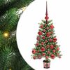 vidaXL Kar&aacute;csonyfa 150 LED-del &aacute;llv&aacute;nnyal Z&ouml;ld 65 cm PE