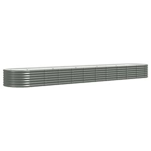 vidaXL sz&uuml;rke horganyzott ac&eacute;l kerti magas&aacute;gy&aacute;s 440x80x36 cm