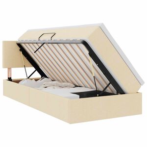 vidaXL &Aacute;gy t&aacute;rol&oacute;val &eacute;s matraccal fejt&aacute;ml&aacute;val Kr&eacute;m 90 x 190 cm B&aacute;rsony