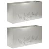 vidaXL Kerti cser&eacute;p 2 db Ez&uuml;st 100 x 30 x 49 cm Rozsdamentes Ac&eacute;l