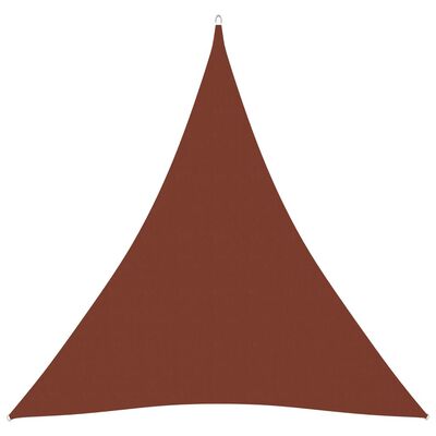 vidaXL terrakotta háromszögű oxford-szövet napvitorla 4 x 4 x 4 m