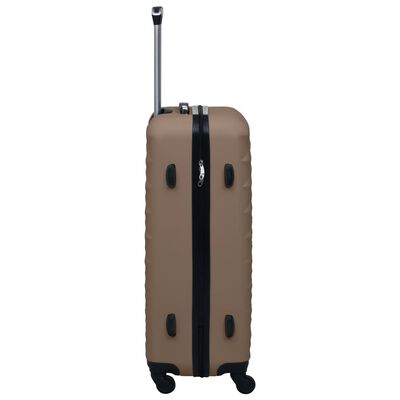 vidaXL barna ABS keményfalú gurulós bőrönd