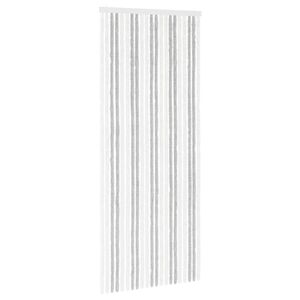 vidaXL Rovar F&uuml;gg&ouml;ny Chenille Vil&aacute;gossz&uuml;rke &eacute;s feh&eacute;r 90 x 220 cm