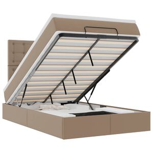 vidaXL Ottom&aacute;n &aacute;gykeret matraccal Cappucino 120x190 cm műbőrrel