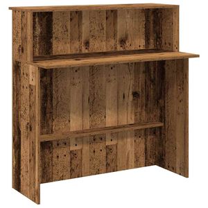 vidaXL recepci&oacute;s pult antik fa 100x50x103,5 cm szerelt fa