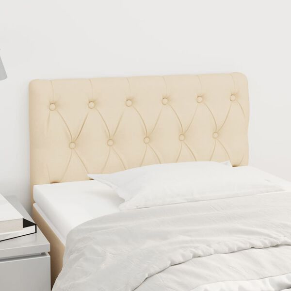 vidaXL krémszínű szövet fejtámla 80x7x78/88 cm