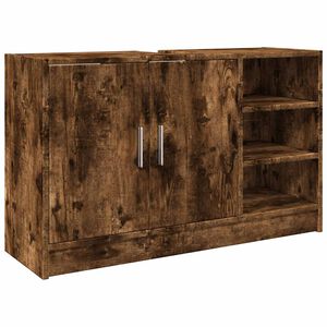 vidaXL f&uuml;st&ouml;s t&ouml;lgy sz&iacute;nű szerelt fa mosd&oacute;szekr&eacute;ny 90 x 29 x 55 cm