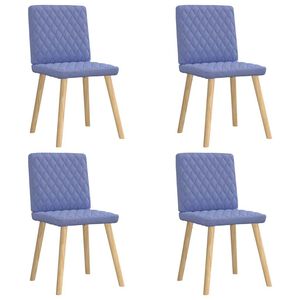 vidaXL &eacute;tkezősz&eacute;kek 4 db Jeans k&eacute;k sz&ouml;vet