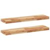 vidaXL 2 db olajbevonat&uacute; t&ouml;m&ouml;r ak&aacute;cfa f&uuml;ggőpolc 100 x 20 x 4 cm