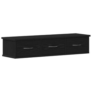vidaXL fekete t&ouml;lgy sz&iacute;nű szerelt fa faliszekr&eacute;ny 88x26x18,5 cm