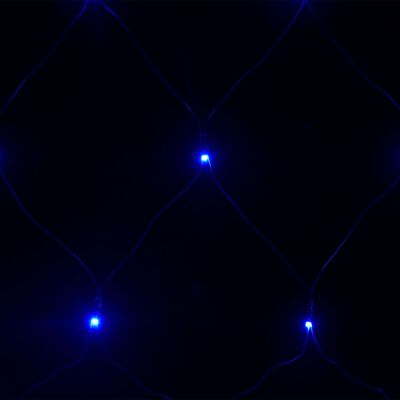 vidaXL kék kültéri hálós karácsonyi világítás 306 LED 3 x 3 m