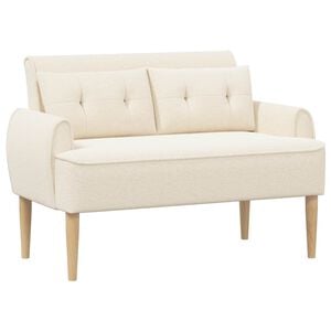 vidaXL Gombra tűz&ouml;tt loveseat Kr&eacute;msz&iacute;nű 117 x 67 x 77 cm Boucl&eacute;