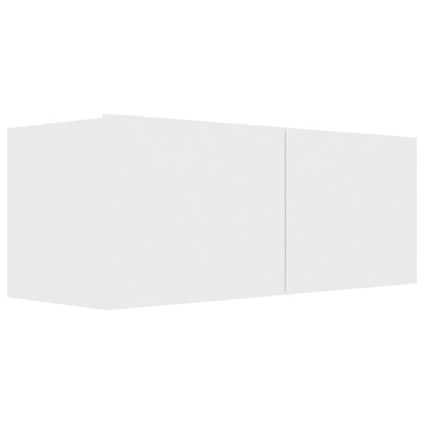 vidaXL 4 részes fehér szerelt fa TV-szekrényszett