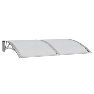 vidaXL sz&uuml;rke polikarbon&aacute;t ajt&oacute;előtető 150 x 100 cm