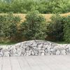vidaXL 10 db íves horganyzott vas gabion kosár 400x30x40/60 cm