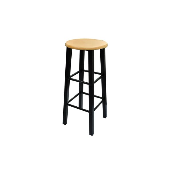 vidaXL sárgásbarna fa/fekete acél étkezőgarnitúra