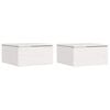 vidaXL &Eacute;jjeli asztal 2 db Feh&eacute;r 37 x 35 x 18,5 cm T&ouml;m&ouml;r fenyőfa
