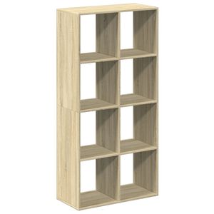 vidaXL sonoma t&ouml;lgy szerelt fa elv&aacute;laszt&oacute; k&ouml;nyvespolc 69,5x29x137,5 cm