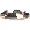 vidaXL sz&uuml;rke polyrattan &eacute;s t&ouml;m&ouml;r ak&aacute;cfa jakuzzi-keret