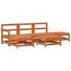 vidaXL Kerti lounge szett 6 pcs Viaszbarna T&ouml;m&ouml;r fenyő
