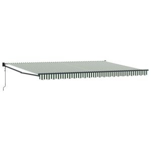 vidaXL Beh&uacute;zhat&oacute; napellenző Z&ouml;ld &eacute;s Feh&eacute;r 500 &times; 300 cm