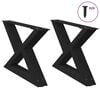 vidaXL 2 db fekete ac&eacute;l doh&aacute;nyz&oacute;asztal l&aacute;b 60 x (30-31,3) cm