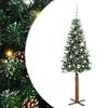 vidaXL Karcs&uacute; kar&aacute;csonyfa Z&ouml;ld 150 cm PVC &eacute;s t&ouml;m&ouml;r fenyőfa