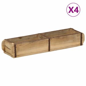 vidaXL T&aacute;lca 4 pcs Barna 57 x 15 x 9 cm Szil&aacute;rd &Uacute;jrahasznos&iacute;tott Fa
