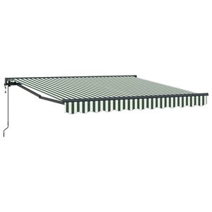 vidaXL Napernyő keret Z&ouml;ld &eacute;s Feh&eacute;r 300 x 250 cm