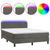 vidaXL s&ouml;t&eacute;tsz&uuml;rke b&aacute;rsony rug&oacute;s &eacute;s LED-es &aacute;gy matraccal 140x190 cm