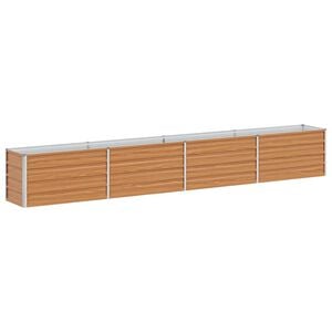 vidaXL Kerti magas&aacute;gy&aacute;s Vil&aacute;gos Barna 320 x 40 x 45 cm