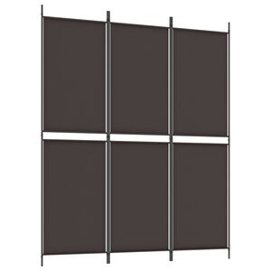 vidaXL 3 paneles barna sz&ouml;vet parav&aacute;n 150 x 180 cm