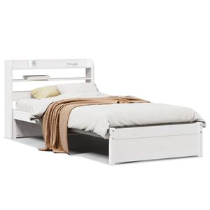 vidaXL feh&eacute;r t&ouml;m&ouml;r fenyőfa &aacute;gykeret fejt&aacute;ml&aacute;val 75 x 190 cm