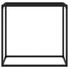 vidaXL fekete edzett üveg tálalóasztal 80 x 35 x 75 cm