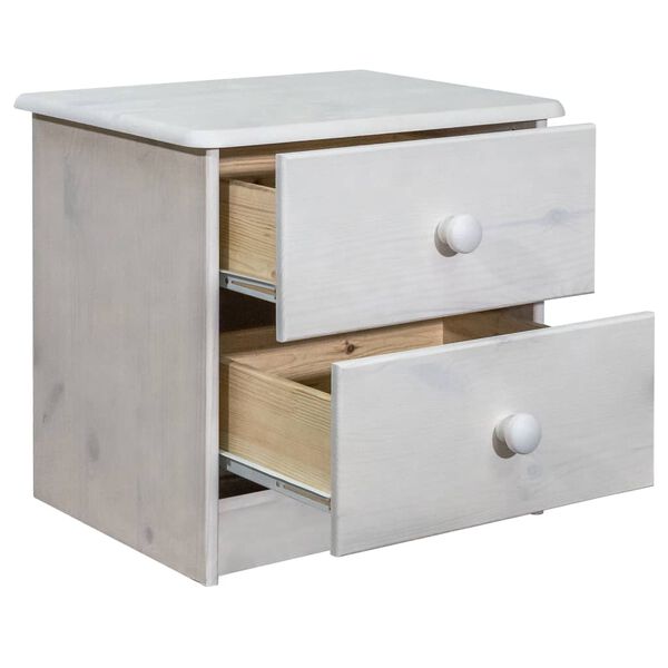 vidaXL t&ouml;m&ouml;r fenyőfa &eacute;jjeliszekr&eacute;ny 43 x 34 x 40 cm