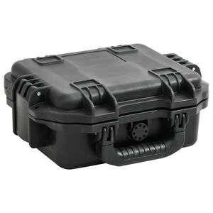 vidaXL fekete PP hordozhat&oacute; rep&uuml;lős tok 30x24,5x12,5 cm