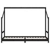 vidaXL fekete t&ouml;m&ouml;r fenyőfa gyerek&aacute;gykeret 80 x 200 cm
