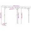 vidaXL fa kerti pergola 410 x 40 x 203 cm