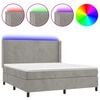 vidaXL vil&aacute;gossz&uuml;rke b&aacute;rsony rug&oacute;s &eacute;s LED-es &aacute;gy matraccal 180x200 cm