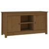 vidaXL m&eacute;zbarna t&ouml;m&ouml;r fenyőfa TV-szekr&eacute;ny 103 x 36,5 x 52 cm