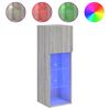 vidaXL sz&uuml;rke sonoma sz&iacute;nű TV-szekr&eacute;ny LED-l&aacute;mp&aacute;kkal 30,5x30x90 cm