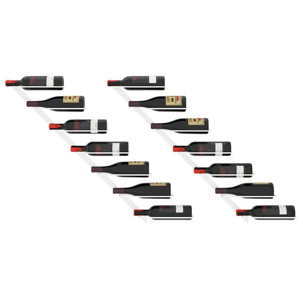 vidaXL 2 db feh&eacute;r f&eacute;m falra szerelhető bortart&oacute; &aacute;llv&aacute;ny 7 palacknak