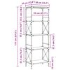 vidaXL 5 szintes sz&uuml;rke sonoma szerelt fa k&ouml;nyvespolc 59 x 35 x 171 cm
