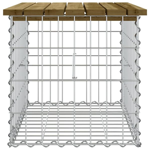 vidaXL impregnált fenyőfa gabion kerti pad 63 x 44 x 42 cm