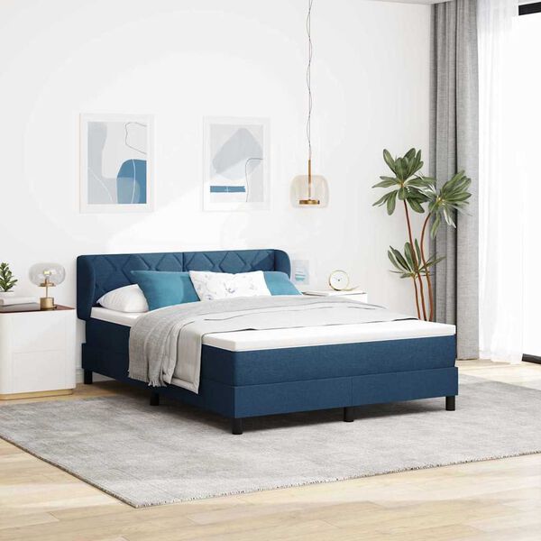 vidaXL Boxspring &aacute;gy matraccal matracmal K&eacute;k 140 x 190 cm sz&ouml;vet
